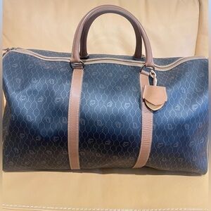 Vintage Christian Dior Honeycomb Trotter Boston Travel Bag